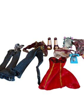 Vintage Bratz & Barbie My Scene Clothing Lot Rock Angelz Jade Jeans Plum Shoes
